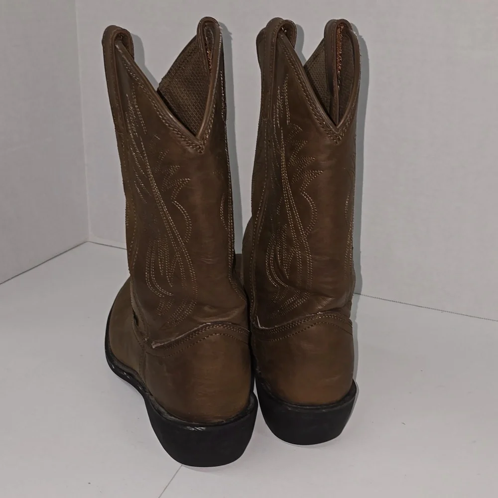 Justin Men's Brown Cowboy Boots Size 9.5D Style JB1100 - Picture 3 of 15
